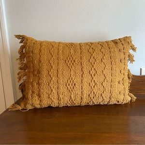 Threshold Mustard Boho Tassel Throw Pillow